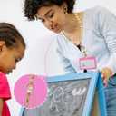 2 x 2Pcs teacher lanyard with id holder teacher lanyard With 6 tassels (purple, pink, beige) and 4 ID. covers (2 white and 2 pink)