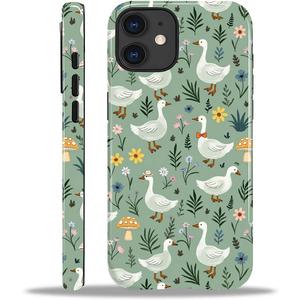 for iPhone 11 Case for Women Girl Men Boy, Shockproof Soft Silicone & Hard PC Shell Protective Case for iPhone 11 - Duck Botanical Garden