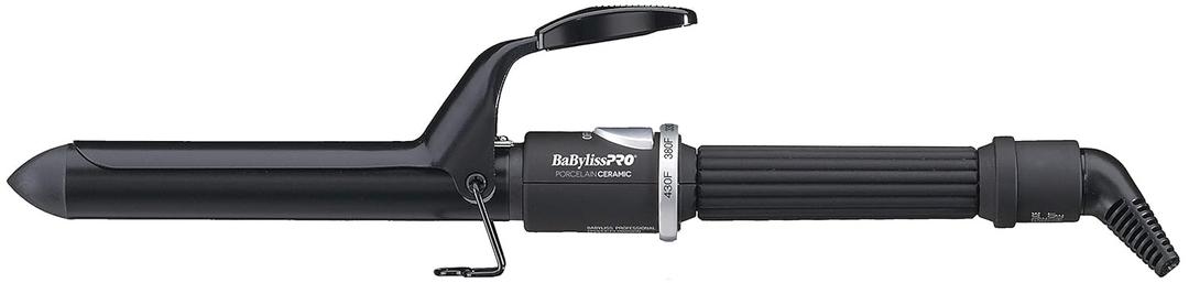 BaByliss Pro Spring Curling Iron, Porcelain Ceramic Professional For Multiple Hair Types, Reaches 430 Degrees for Loose Long Lasting Curls (1 inch)