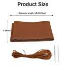 QKWL Steering Wheel Cover，Steering Wheel Wrap，Steering Wheel Covers, Wear-Resistant, Sweat-Absorbing, Anti-Slip and Dustproof Fits Most Sedans, SUVs, Trucks, and Vans (Brown, Hole)