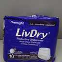 LivDry Adult Incontinence Underwear, Overnight Comfort Absorbency, Leak Protection (XXX-Large (10 Count))