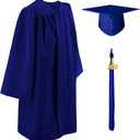 GraduatePro Kindergarten Graduation Cap and Gown Class of 2025 Tassel Set for Preschool Kids Ceremony Party Gift (36, Royal)
