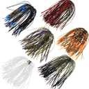 2 x OROOTL Silicone Jig Skirts Spinnerbait Skirt Replacement Bass Fishing Lures for DIY Spinner Baits Buzzbaits Squid Jig Accessories