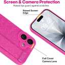 OOK Compatible with iPhone 17 Leopard Case with Wrist Strap, Hot Pink Leopard TPU Shockproof Protection Slim Cover with Camera Protection for Women Girls, for 6.3inch