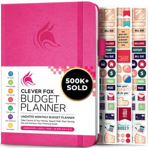 Clever Fox Budget Planner - Expense Tracker Notebook. Monthly Budgeting Organizer, Finance Logbook & Accounts Book, Bill Tracker, A5 (Hot Pink)