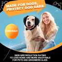 PROHEAR Dog Ear Muffs Hearing Protection for Dogs, NRR 28dB Noise Cancelling Headphones, Easy to Adjust Dog Hearing Protection Earmuffs for Thunder, Hunting, Tourism, Cars, Racing, Large Black