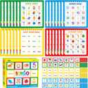 Family Bingo Game, Alphabet Animal Sight Word and Number Bingo Board Game, Counting and Matching Skills Classic Educational Game for Kindergarten and Preschool Kids, Perfect for Home and Classroom
