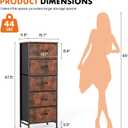 Sweetcrispy 5 Storage Drawer Bedroom Dresser, Tall Dresser for Organizer, 15.7"D x 11.8"W x 47.7"H