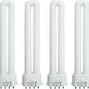 9 Watt Light Bulb Compatible with Satco S8365, Kandolite 96500, Rayovac F9w-1, Coleman Lantern Bulb Replacement 2G7 Base 4100K 4 Pack
