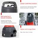 Sump Pump 1.75 HP 6500 GPH Submersible Sewage Water Pump Thermoplastic Portable Utility Pump High Flow Water Removal for Swimming Pool Garden Pond Basement with 16ft Long Power Cord