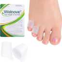 Welnove Pinky Toe Sleeves Protectors - 12-Pack Aloe Vera Extract Infused Silicone Toe Covers for Corns, Calluses, Blisters  Soft Gel Protector Toe Cushions for Pain Relief