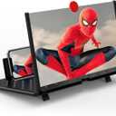 20 inch Screen Magnifier for Smartphone,3D HD Screen Expanders for Movies, Videos, and Gaming, Screen Magnifier with Adjustable Angle Design Amplifier Desktop Magnifying for Seniors Reading (Black)