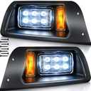 Golf Cart Headlights for EZGO TXT 1996-2013 Gas and Electric, 12V EZGO TXT Headlight Kit Replacement, EZGO Golf Cart Light DOT Street Legal Kit, 3-Pin EZGO LED Head Lights for Golf Cart, IP68