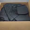TTX LIGHTING Seat Covers Fit for 2007-2018 Chevy Chevrolet Silverado GMC Sierra 1500 2500HD 3500HD Trail Boss Z71 Crew Double Extended Cab Custom Leather Truck Seat Covers Full Set Black