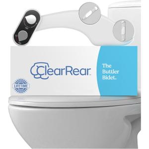 Clear Rear Bidet Attachment for Toilet  Toilet Bidet with Dual Self-Cleaning Nozzles, Adjustable Spray Pressure, Easy Installation, Hygienic Bathroom Accessory