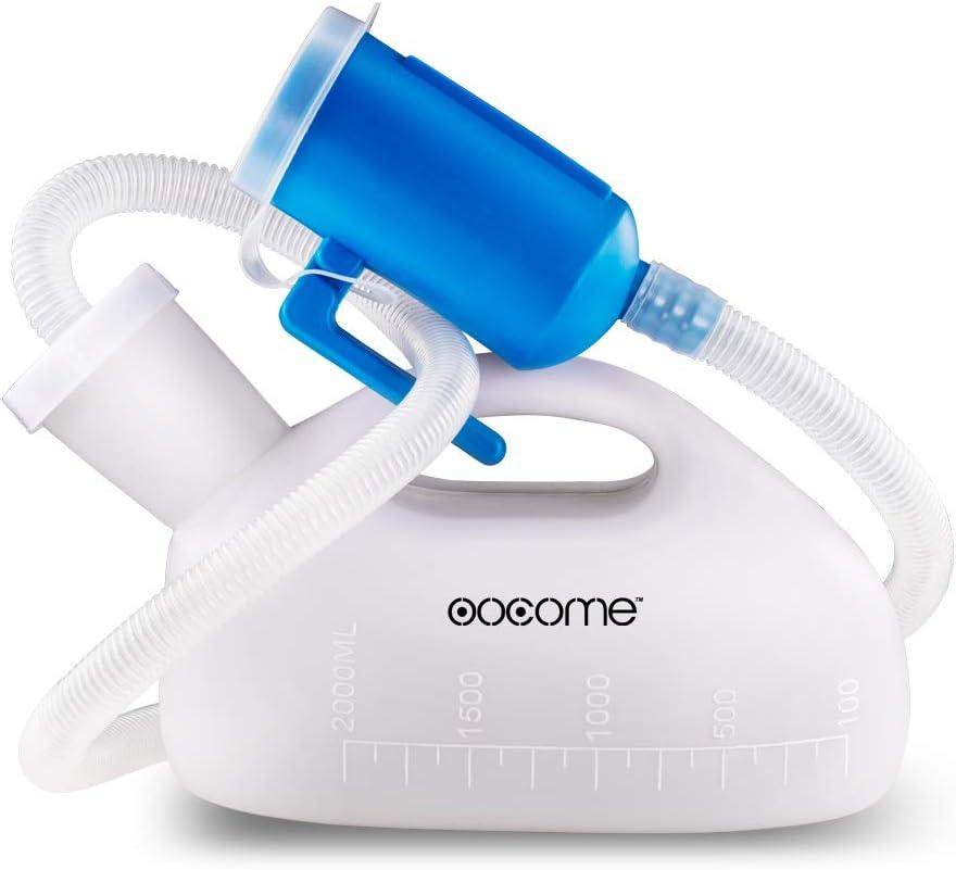 Portable Urinals for Men, OOCOME Men Urinal Bottle Spill Proof Reusable Male Pee Bottle Camping Toilet Thicken Men's Potty 2000 ml 47.2" Long Tube with Lid