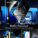 Neivi Compatible for Samsung Galaxy S25 Case with Mag-Safe, Camera Lens Protector, Galaxy S25 Transparent NonYellowing Shockproof Slim Magnetic Protective Cover for Samsung S25 5G (Black)