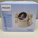 PHILIPS S2508 Portable Karaoke Machine,Party Bluetooth Speaker with 2 Karaoke Microphones,7 H Battery,Multi-Colored Light Modes with Display Screen,6 Vocal Effects,USB,AUX or TF Card Input,Mini,White