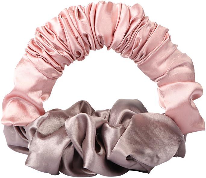 Heatless Curling Rod Headband Ponytail Hairband Hair Curler Hairband Lazy Scrunchie Rollers For Wowen Long Hair Overnight (Pink)