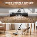Cordless Vacuum Cleaner, 600W 50KPA 70Mins Runtime Fast Charging Vacuum Cleaner, Self-Standing LED Light Touch Screen Stick Vacuum for Home Light Weight,for Pet Hair/Carpet/Floor, White