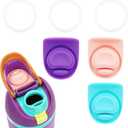 BOXOB 3pcs O Seal Ring & 3pcs Silicone Stoppers for Owala Freesip Cap, Silicone Water Bottle Top Lid Gasket BPA-Free Sealing Accessories for Owala Freesip 24/32oz (Color 3)