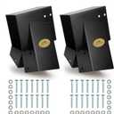 MIXXIDEA 2 Swing Set Brackets for Swing Set A-Frame Heavy Duty with All Mounting Hardware, Black (2 Brackets-Black)