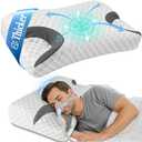 IKSTAR CPAP Pillow for Side Sleeper, Sleep Apnea Pillow for Sleeping, CPAP Nasal Pillows Suit for All CPAP Masks User, Cervical Memory Foam Neck Support Pillow Relief Neck Pain for Side Back Sleepers