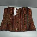 Charmian Women's Spiral Steel Boned Steampunk Gothic Bustier Corset with Chains