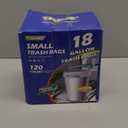 18 Gallon Trash Bags with Drawstring - 120 Count Heavy Duty 1.25 Mil Garbage Bags 68 Liter Tall Kitchen Bin Liners Unscented White for Home Yard Lawn