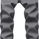 GUNLIRE Men's Thermal Fleece Lined Jeans Winter Slim Fit Thicken Stretch Warm Denim Pants (Gray)