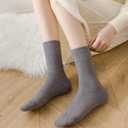 2 x Womens Cozy Crew Socks Winter Knit Thick Soft Casual Calf Socks for Girl 3 Pairs Size 5-10