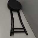 H HOMEWINS Cushioned Padded Folding Stool,23.6-Inch Counter Height Bar Stool,Portable Folding Stool with Handle for Fishing Hiking Gardening Travel BBQ