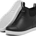 Women's Deck Boots, Waterproof Ankle Rain Boots with Anti-Slip Traction, Rubber Garden & Fishing Boots for Boating, Camping, Farming & Outdoor Work (9.5, Black)