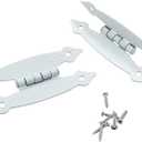 Murtenze 12 Pack 3.5 Inch White Antique H Hinges Cold Rolled Steel Cabinet Hinge Flat Hinges Flush Mount Door Hinges Decorative Hinges for Cabinet Drawer Jewelry Box
