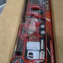 New-Ray Freightliner 114SD Auto Transporter White and Red Long Haul Trucker Series 1/32 Diecast Model 10983, 23 x 3.5 x 5.25 inches