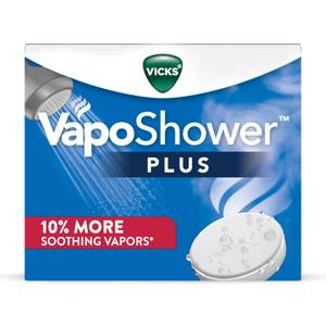 Vicks, VapoShower Plus, Shower Steamers, Eucalyptus Shower Steamer & Menthol Scent, Clean Dissolving Vapor Shower Tablets, Aromatherapy Shower Steamer & Shower Bombs, 12 count