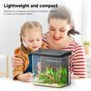Desktop Fish Tank, 1.2 Gallon Self-Cleaning Smart Aquarium with Filter & 5-Color LED Light, Auto-Cycling Quiet Pump for Betta, Shrimp, Guppy, Goldfish