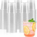 50 Pcs Round Bottom Plastic Cups 12 oz Disposable Stemless Wine Glasses Cocktail Clear Party Cups for Meeting, Wedding, Birthday, Party Supplies