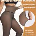 MERYLURE High Waist Fleece Lined Tights Women Skin Tone, Fake Translucent Winter Warm Pantyhose Thick Thermal Leggings (Black, S)