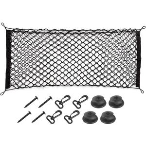 Car Rear Cargo Net, Adjustable Elastic Storage Organizer Net, Trunk Cargo Storage Net, Universal Fit for Car, Vehicle, SUV (43.3"x 15.8")
