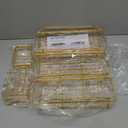 5 Pack Shower Caddy Organizer Rack Shelf for Inside Shower, Self Adhesive Wall Storage Basket Rustproof Stainless Steel Shampoo Holder Bathroom Accessory Decor Set, Gold (Gold)