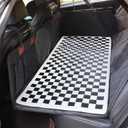 Non-Slip Pet Bed Mat for Back Seat Extender, Hair Resistant Dog Blanket for Hard Bottom Dog Car Seat Cover, Anti Slip Pet Linner Backseat Cover Black Plaid (52"Lx23.5"W)