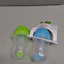 Munchkin Any Angle Weighted Toddler Straw Cups with Click Lock Lid, 10 Ounce, 2 Pack, Blue/Green
