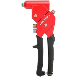 Arrow RT187SHK Swivel Head One-Handed Rivet Tool Kit, Manual Riveter Set for Metal and Auto Repair, uses 3/32", 1/8", 5/32", 3/16" Rivets, Includes Storage Case, 100 Rivets, and 4 Drill Bits