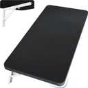 Wall Mounted Folding Table 31.5L x 15.7W, Laundry Folding Table with Heavy Duty Metal Collapsible Shelf Brackets, Wall Mounted Desk Fold Down for Small Spaces, Black