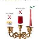 Rely+ 5 Arm Candelabra Taper Candle Holders Decorations Indoor Kitchen Dcor Table Candles Candlestick Candelabra Centerpiece (Gold)