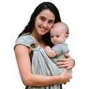 Nalakai Ring Sling Baby Carrier, Soft Linen Baby Sling, Baby Wrap, Comfort, Style, and Giving Back - Carry Your Little One with Love (Sage Green)