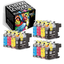 Compatible LC107 LC105 Ink Cartridge Replacement for Brother LC107XXL LC105 XXL LC105CL LC107BK for MFC-J4310DW MFC-J4410DW MFC-J4510DW MFC 4610DW J4710DW Printer (12-Pack,3B3C3M3Y)