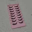 False Eyelashes Fox Eye 8 Pairs Pack 40D Natural Look Fluffy Wispy Cat Eye Lashes Soft Faux Mink Lashes Lightweight D-Curl Clear Band Eyealshes by GVEFETIEE