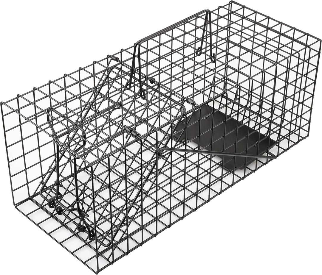 Anyhall Live Squirrel Trap Heavy Duty Humane Animal Cage Trap - 17” x 7” x 7”